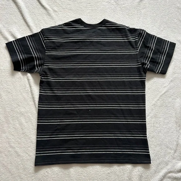 NWOT NIKE PREMIUM STRIPE TEE BLACK - Picture 3 of 9